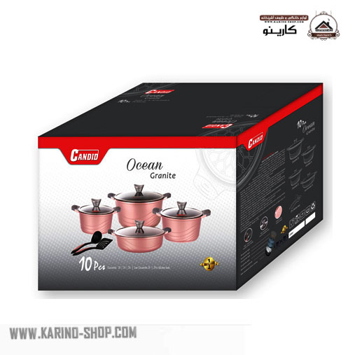  کاندید سرویس قابلمه  10 پارچه اوشن نسکافه ای