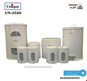 یونیک  8 پارچه آشپزخانه سفید مدل UN-3520 