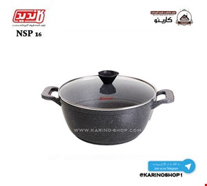 کاندید قابلمه دورو گرانیتی سایز 16 خاکستری