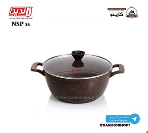 کاندید قابلمه دورو گرانیتی سایز 16 قهوه ای