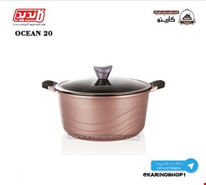 کاندید قابلمه گرانیتی سایز 20 رنگ رز گلد