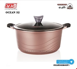 کاندید قابلمه گرانیتی سایز 32 رنگ رز گلد